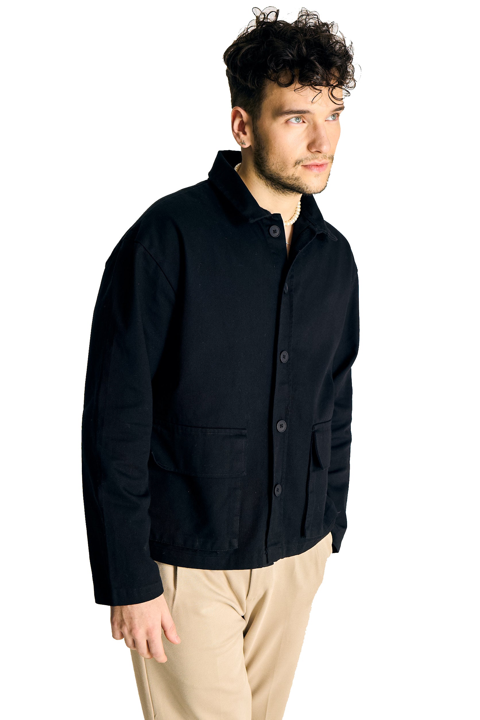 FD Classic Black Cotton Jacket – FUDOCO