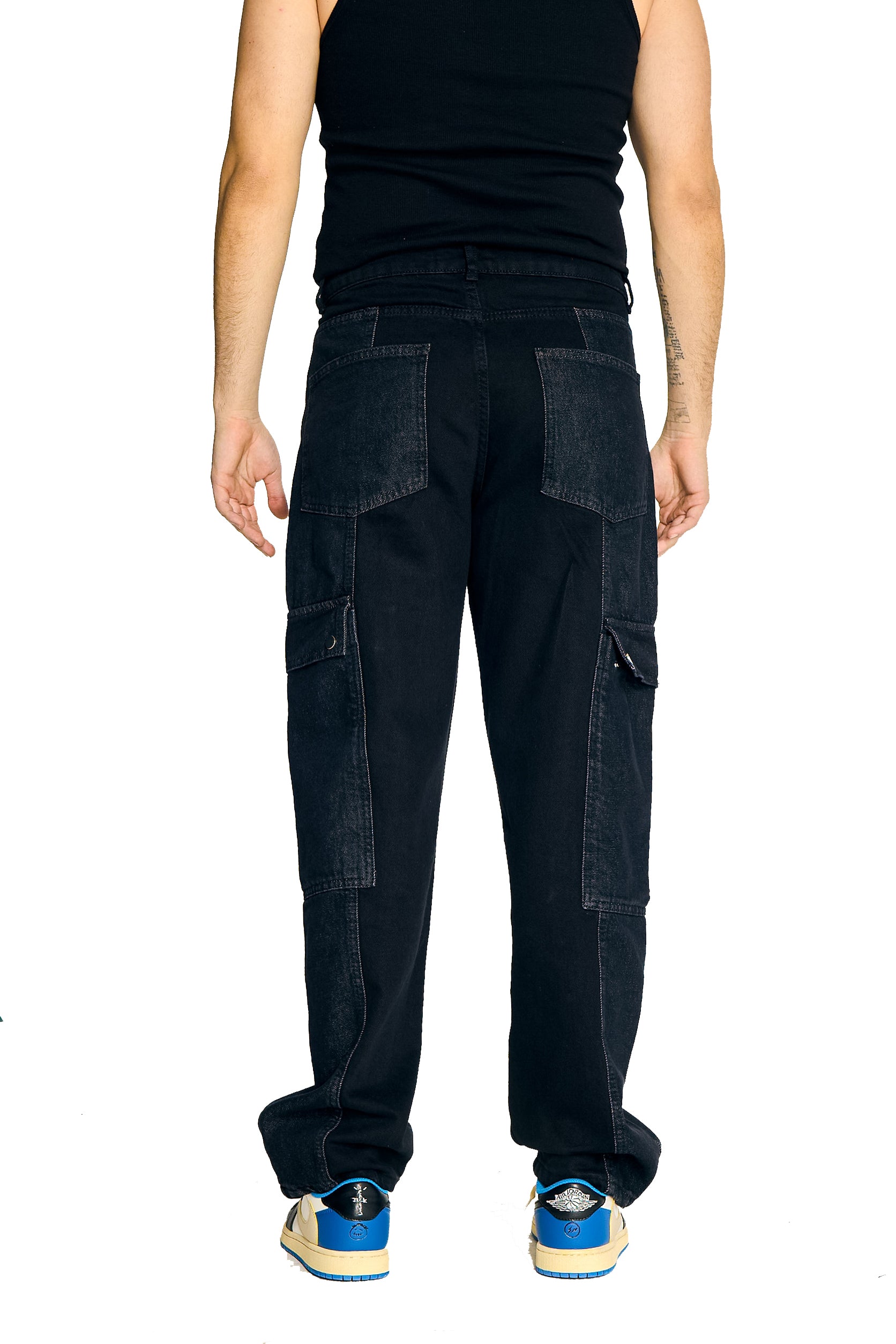 DARK FOG★Deconstructed Style Wide-Leg Denim pants DF2 Dark Wide Leg Denim – DISCONT'D